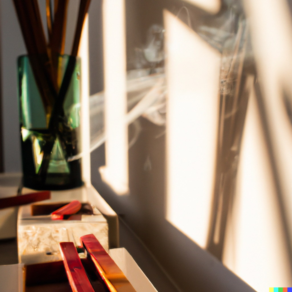 bild på rökelsepinnar